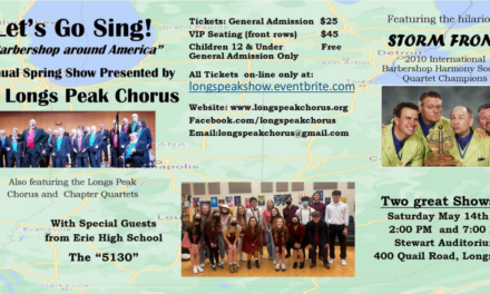 Longs Peak Chorus: Let’s Go Sing! – May 14